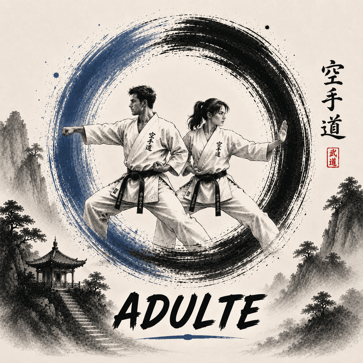 Visuel cours adultes Karaté Morangis