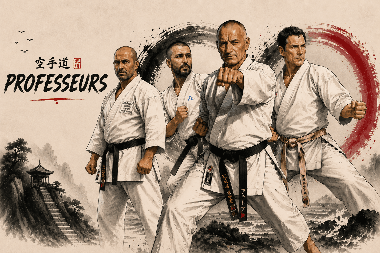 Visuel de l'equipe des professeurs du Karaté Morangis