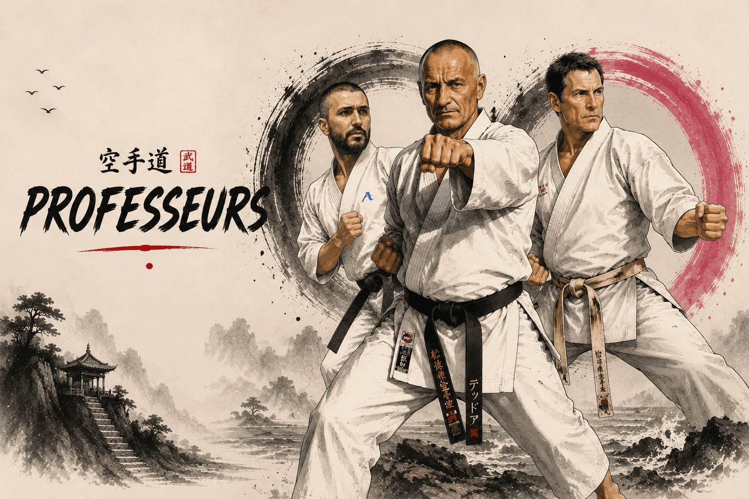 Visuel de l'equipe des professeurs du Karaté Morangis